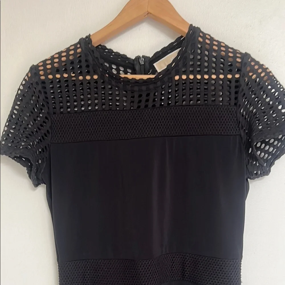 MICHAEL Michael Kors  Black Eyelet Trim Dress M